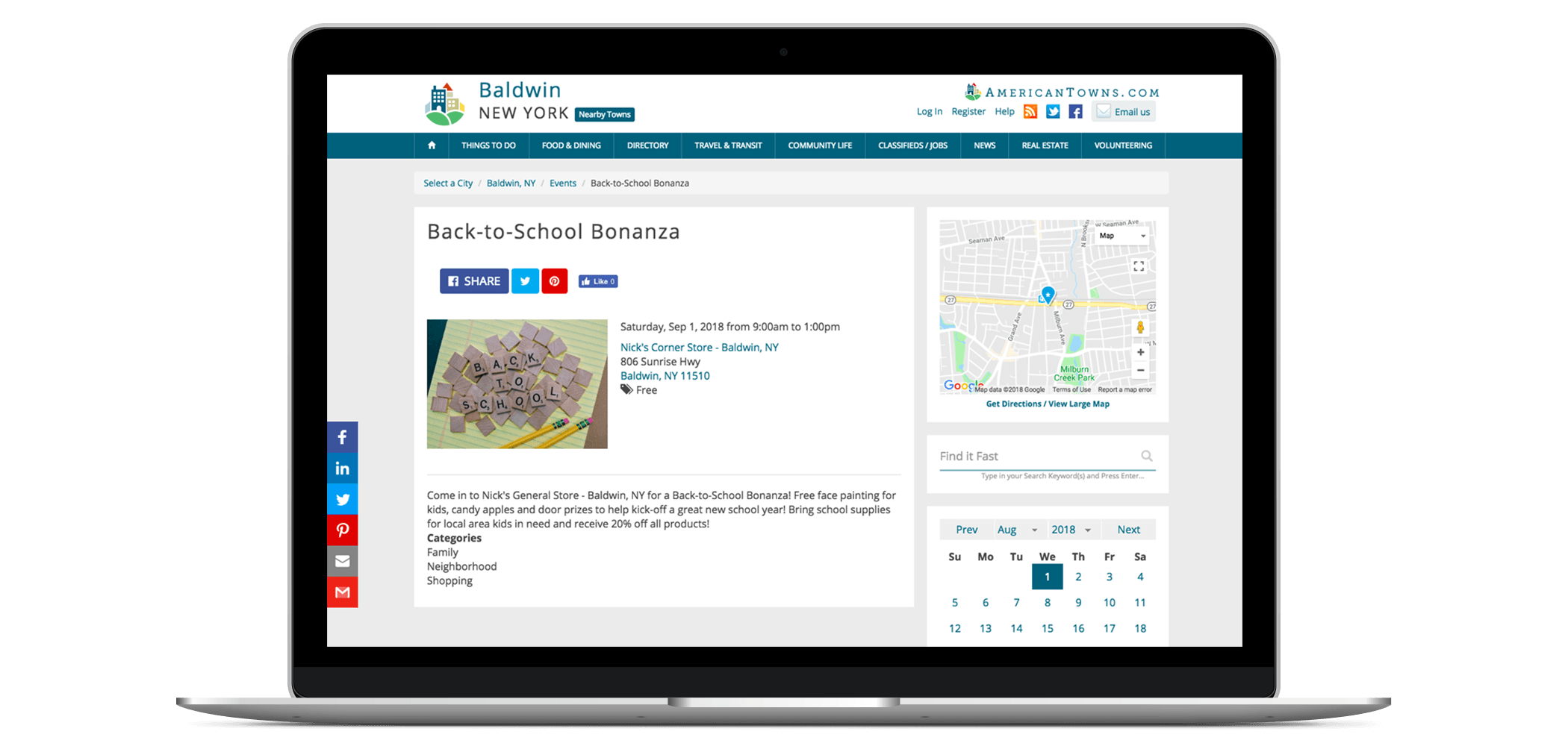 Add your Business and Events to AmericanTowns.com Add your Business and Events to AmericanTowns.com