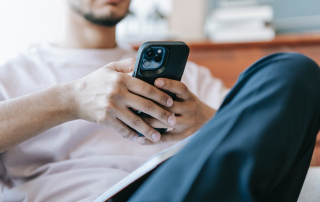 man using phone